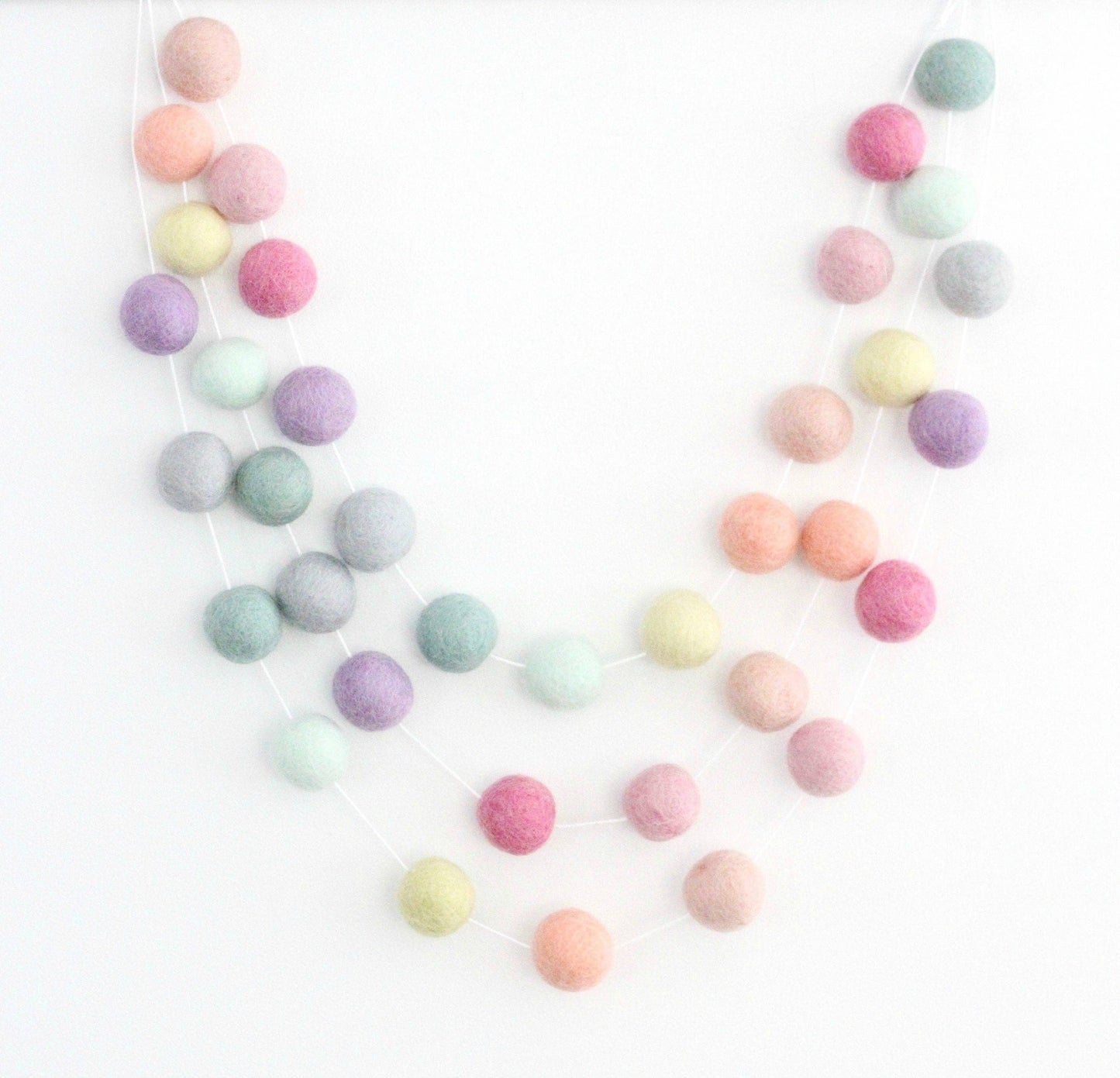 Sheep Farm Felt - Rainbow Sorbet Felt Ball Garland