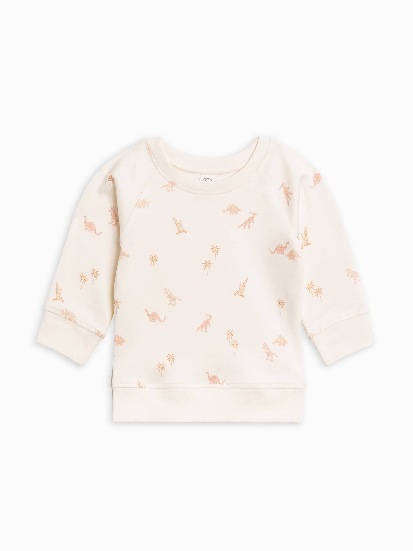 Colored Organics - Organic Baby and Kids Portland Pullover - Dino / Blush