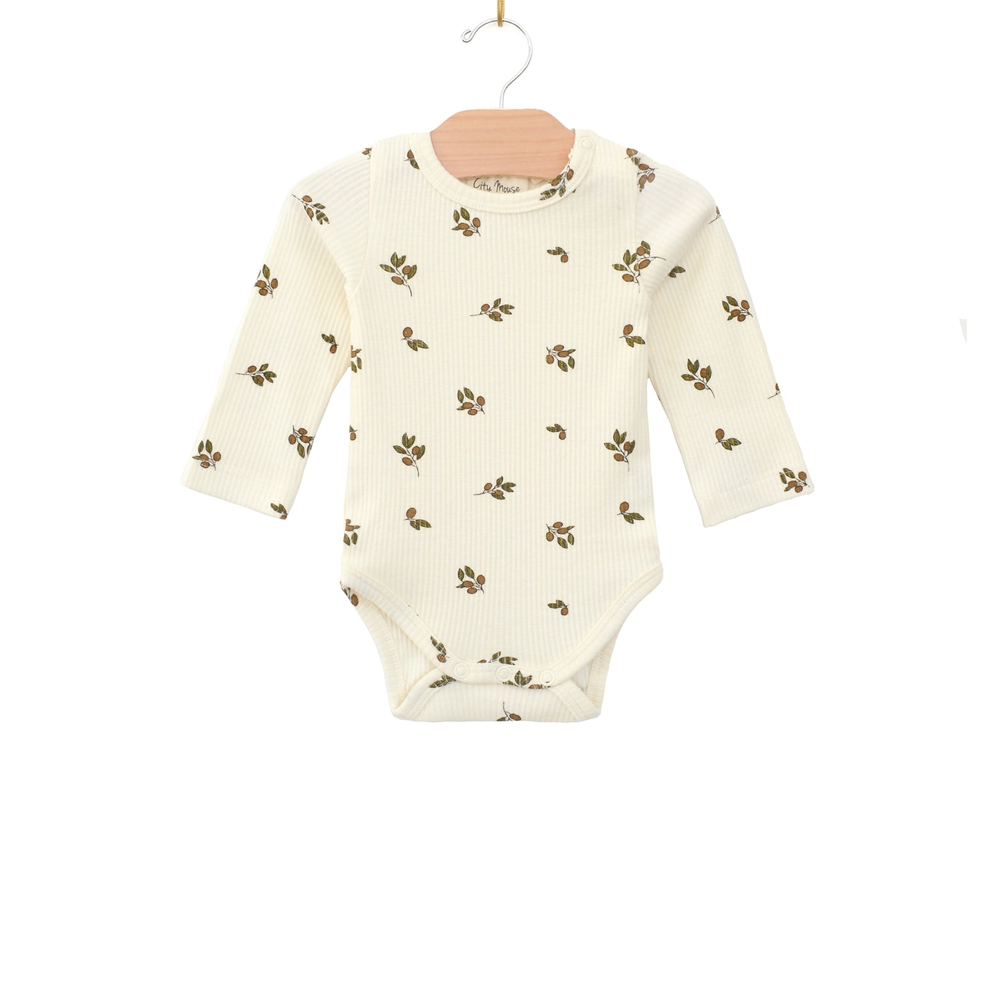 City Mouse Studio- Flutter Sleeve Bodysuit- Olives