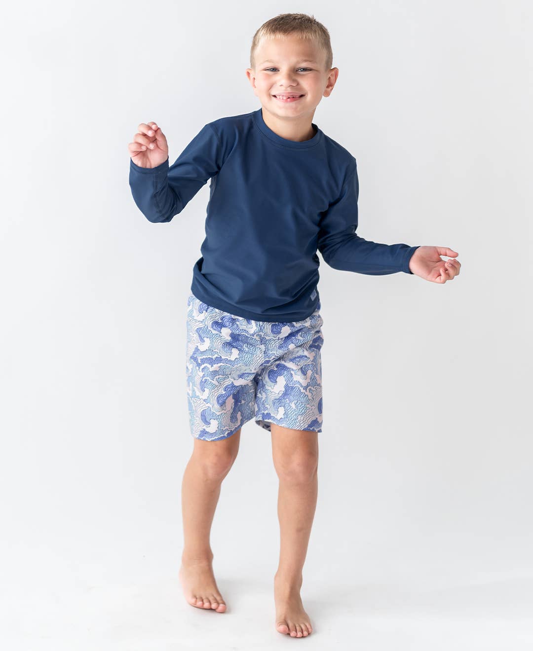 RuffleButts + RuggedButts - Boys Ocean Camo Swim Trunks