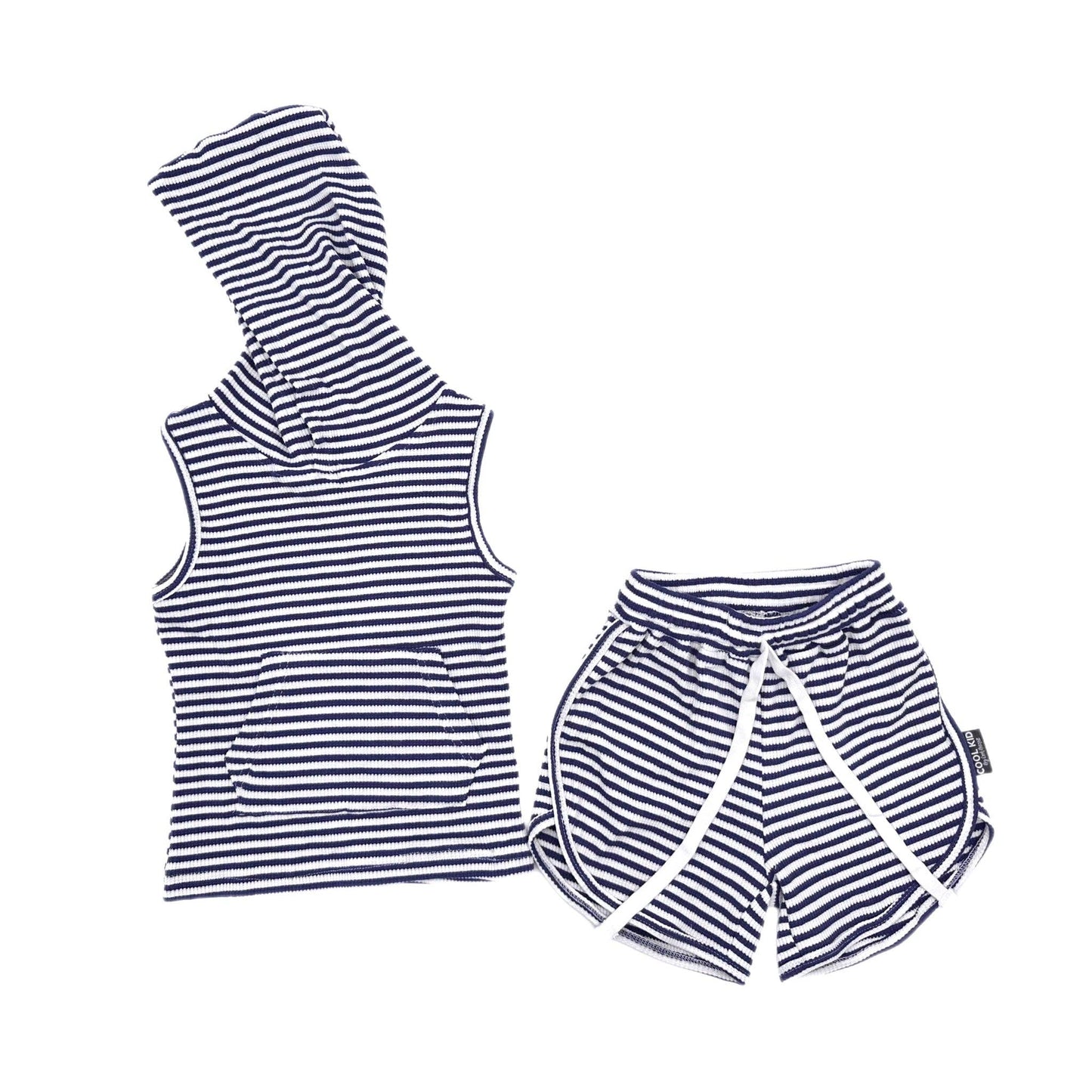 Cool Beanz - Seaside Waffle Shorts Set