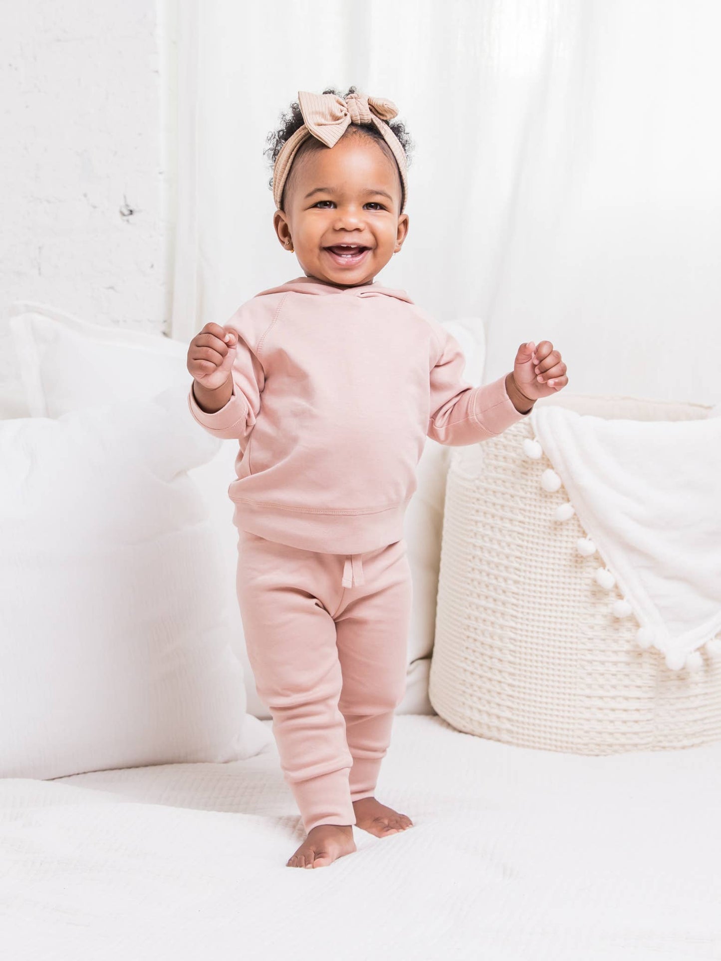 Colored Organics - Organic Baby and Kids Cruz Joggers - Blush