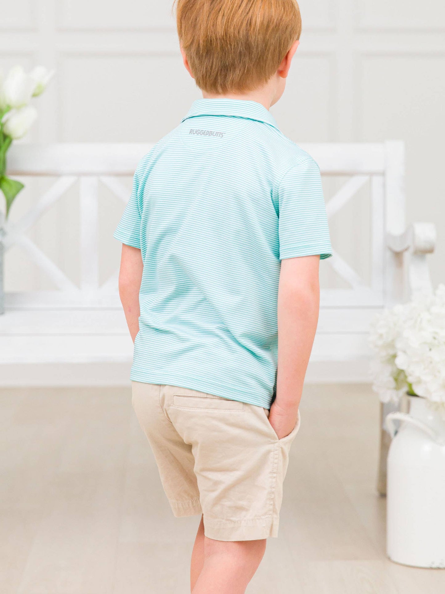 RuffleButts + RuggedButts - Boys Khaki Stretch Chino Shorts