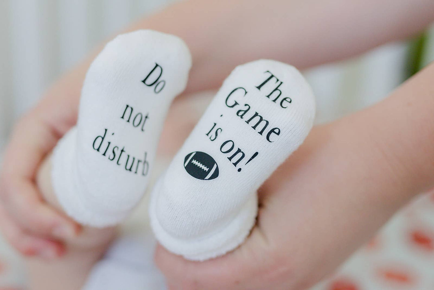 Dorothy’s Reason - Do Not Disturb The Game is on Football Baby Socks