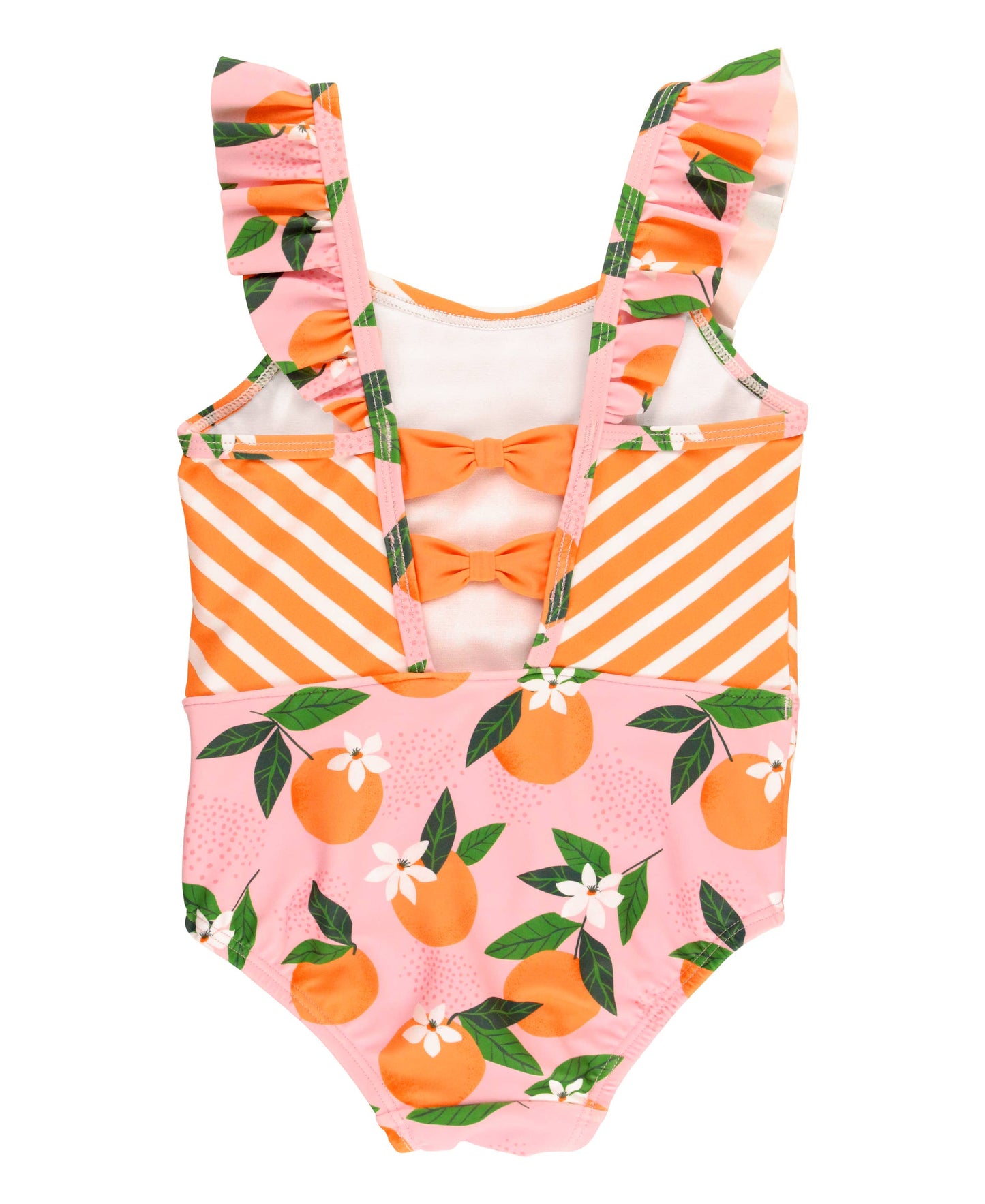 RuffleButts + RuggedButts - Girls Orange You The Sweetest Pinafore One Piece