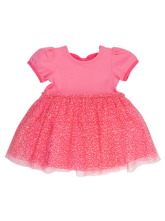 RuffleButts + RuggedButts - Girls Sleeping Princess Short Sleeve Bow Twirl Dress