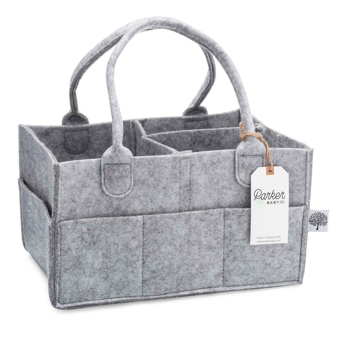 Parker Baby Co. - Diaper Caddy in Gray