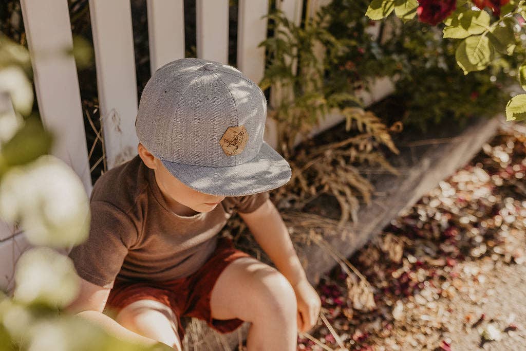 Tate & Adele - Flat Brim Snap Back Hat with Cork Patch