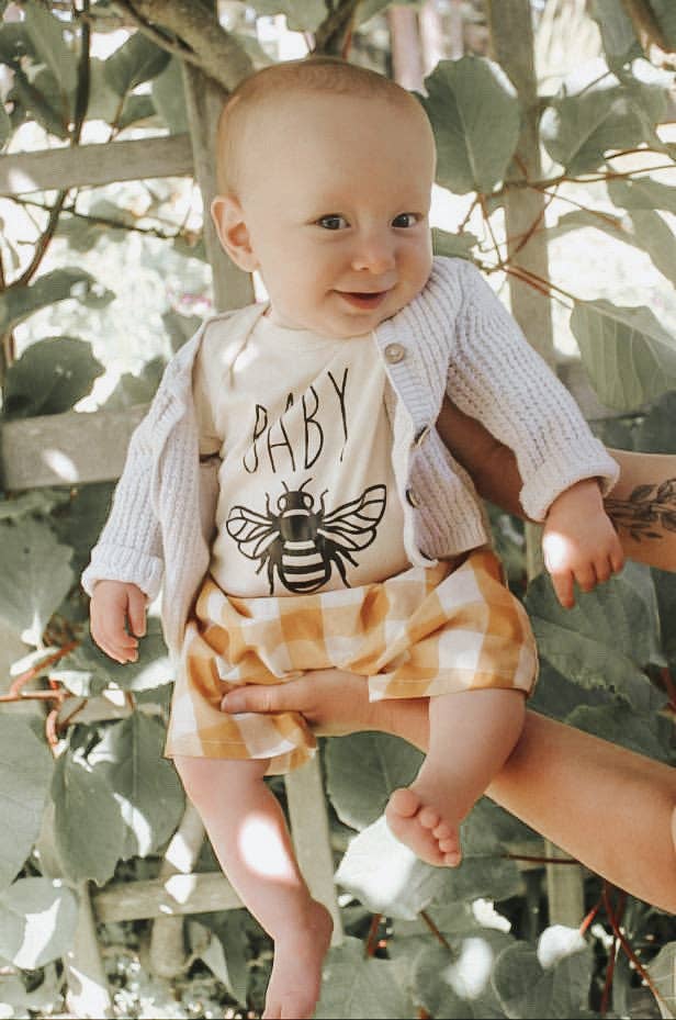 Wildflowers + Cotton - Baby Bee Onesie