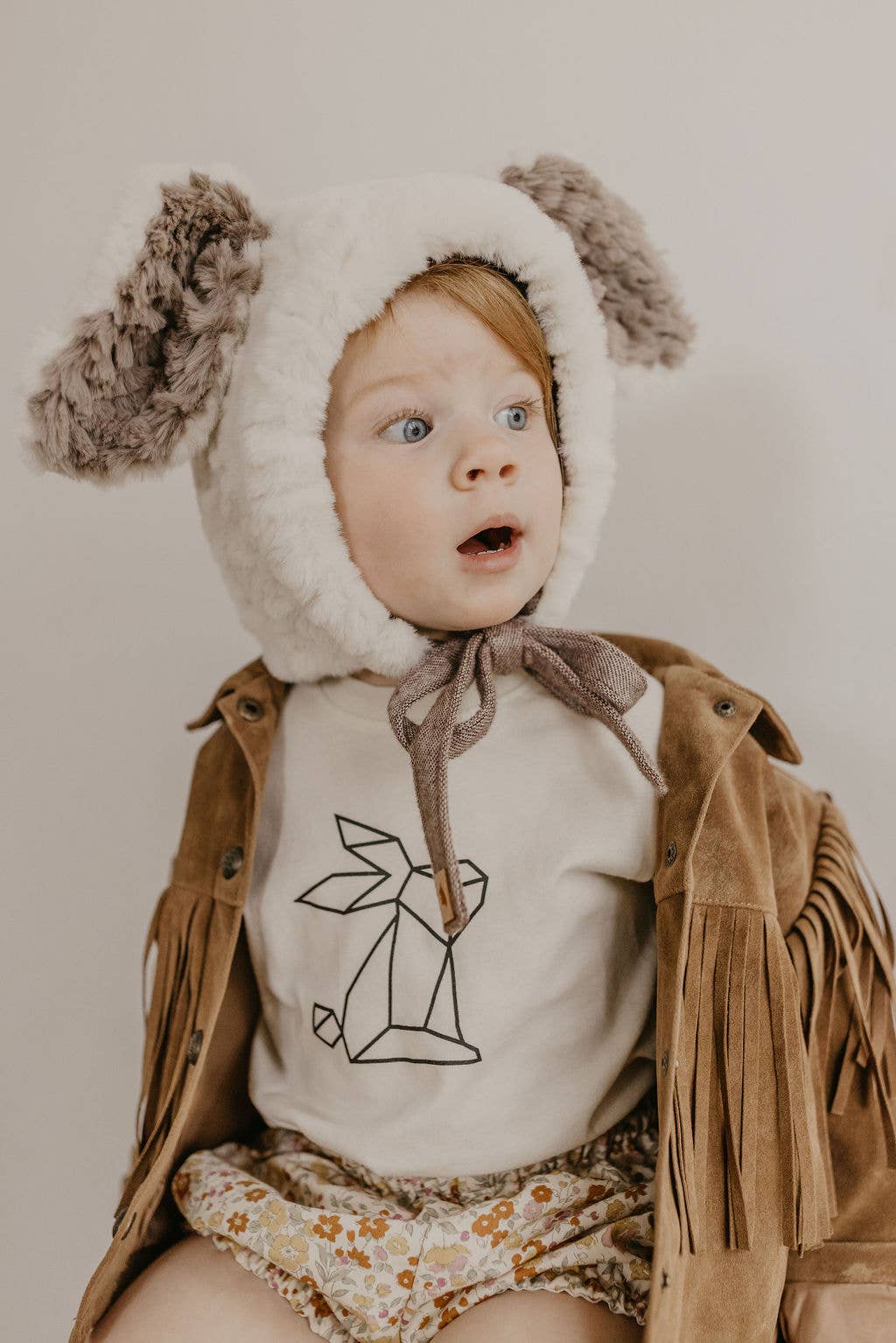 Tate & Adele - Geometric Bird Fox Bee Bear Bunny Heart Graphic  Bodysuit