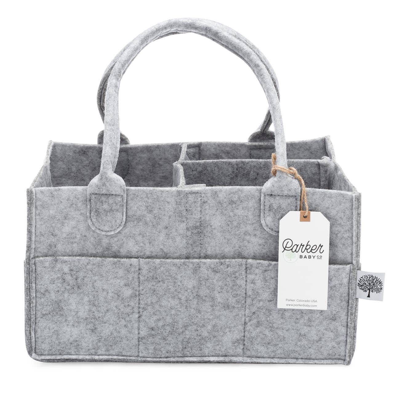 Parker Baby Co. - Diaper Caddy in Gray