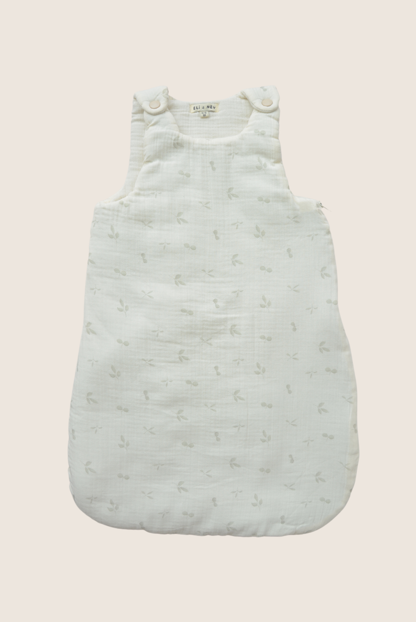 Eli & Nev - Baby Leaves Patterned Sleep Sack 100% Cotton Muslin OEKO-TEX