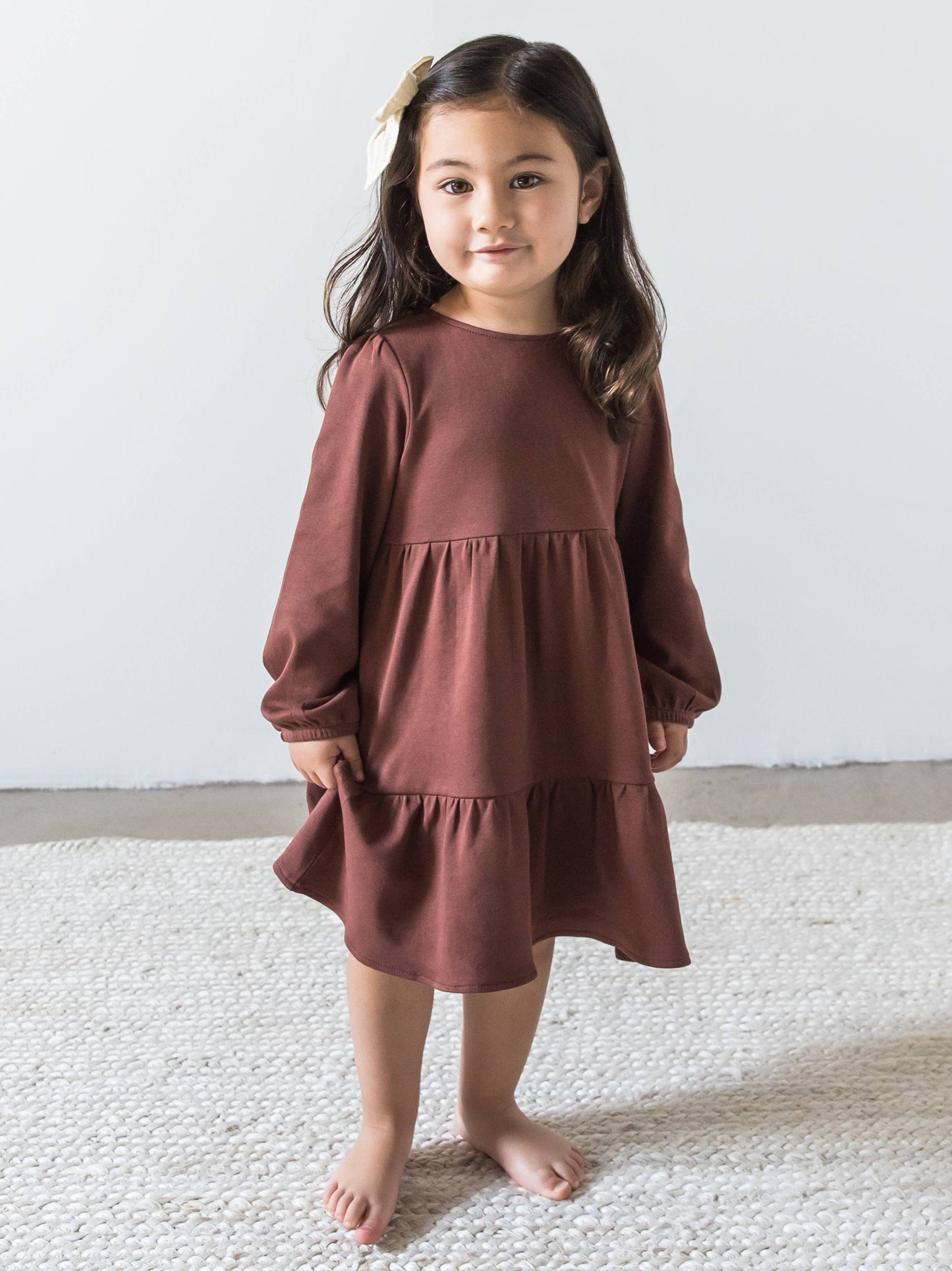 Colored Organics - Sofia Long Sleeve Tiered Dress - Sumac