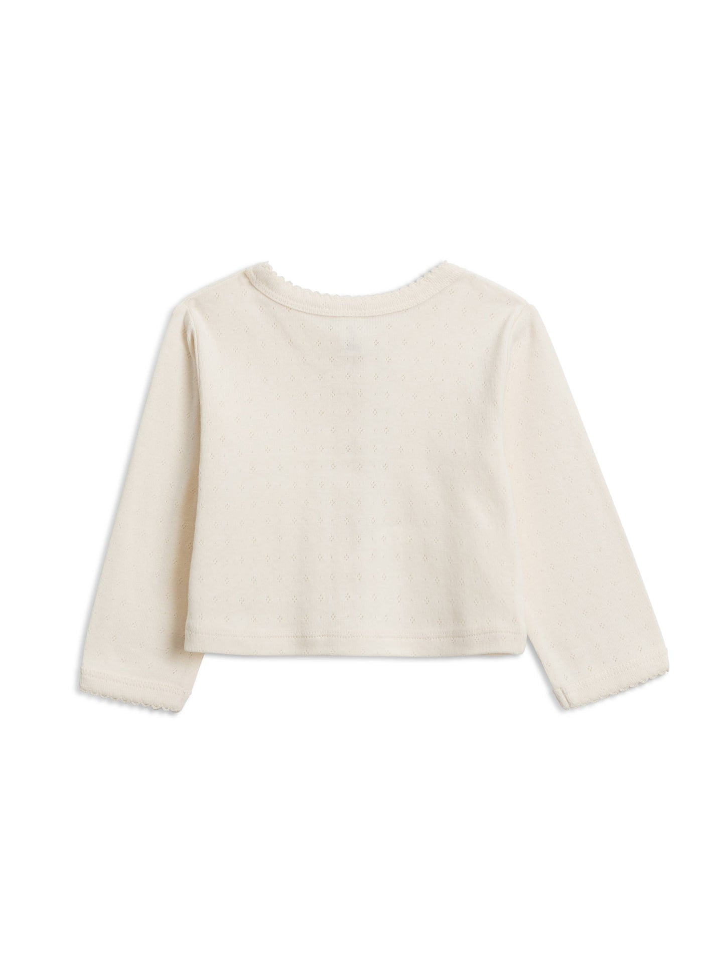 Colored Organics - Organic Baby Clara Pointelle Button-Down Cardigan - Ivory