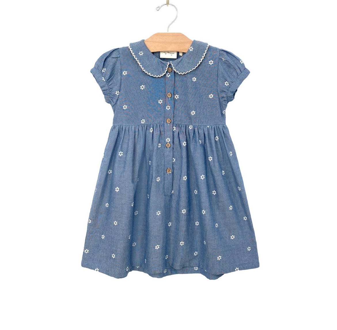 City Mouse Studio- Round Collar Dress- Daises