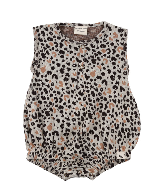 Turtledove London - Leopard Animal Jacquard Bubble Romper