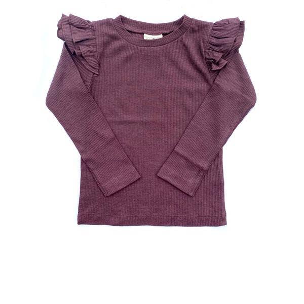 City Mouse Studio - Flutter Sleeve Tee- Huckleberry