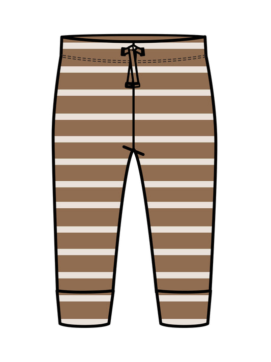 Colored Organics - Organic Cotton Baby Cruz Ribbed Joggers - Luka Stripe