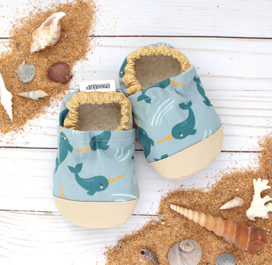 Scooter Booties - Narwhals Baby Shoes: 3 Toddler