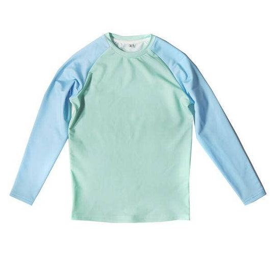 Bermies - Aqua&Blue RG Long Sleeve Swim Shirt - Kids