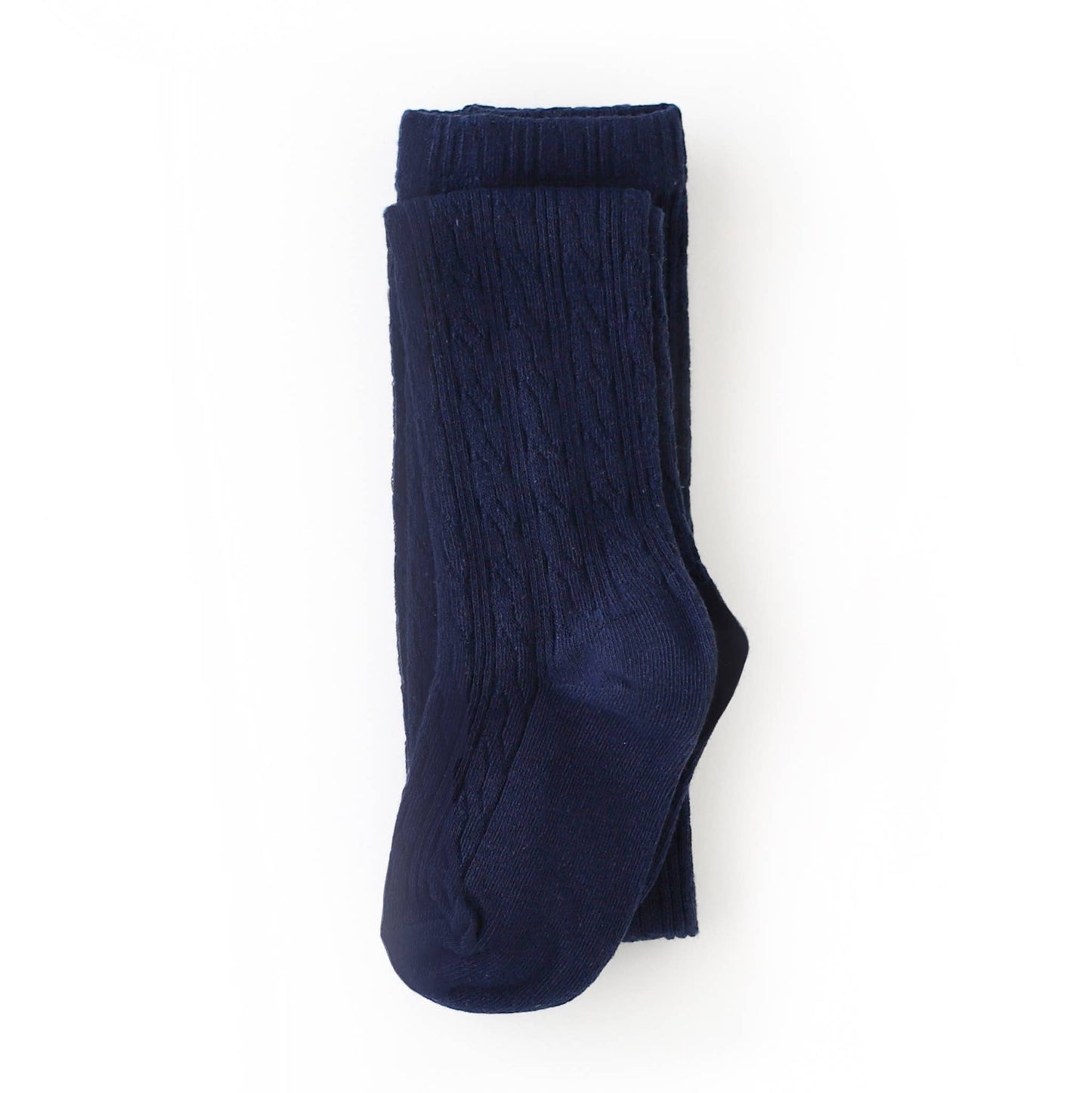 Navy Cable Knit Tights: 5-6 Years
