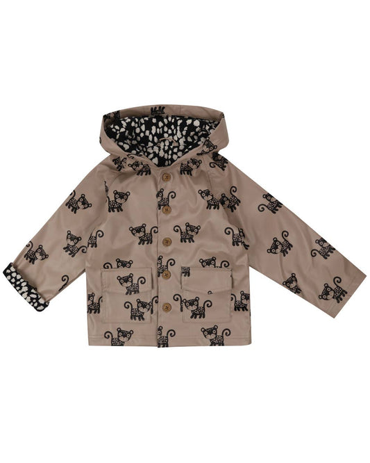 Turtledove London - Leopard Raincoat: 4-5 Years / pumice