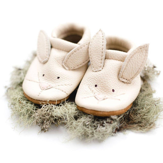 Starry Knight Design - Bunnies Cute Critters Leather Baby Moccasins