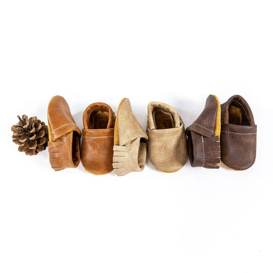 Starry Knight Design - Saddle, Latte, Sable Moccasins Baby Infant & Toddler Shoes: 1 (3m) 4.25" / Sable (Dark Brown)