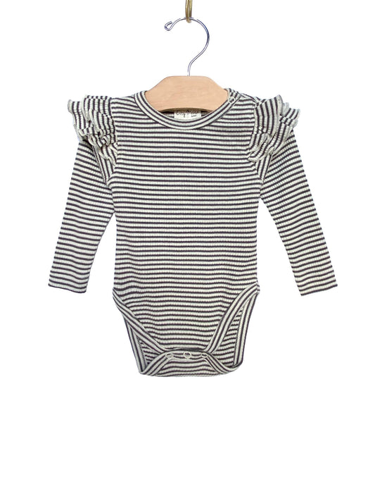 City Mouse Studio - Flutter Bodysuit- Natural Stripe