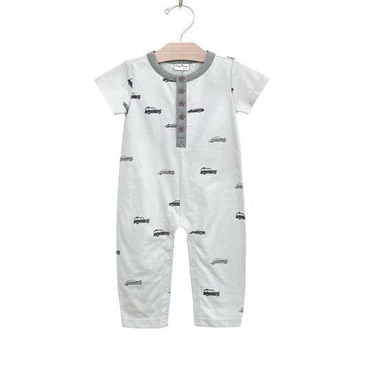 City Mouse Studio - Henley Long Romper- Cars