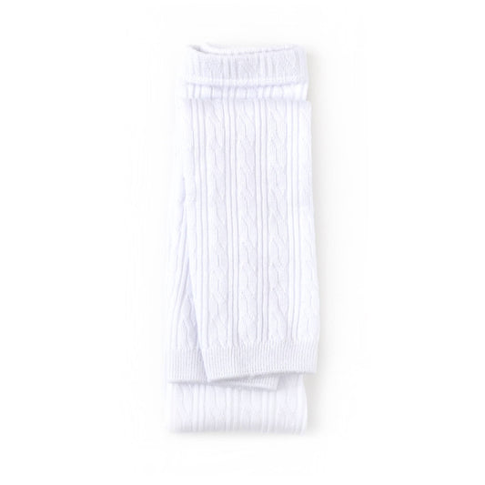 White Cable Knit Footless Tights: 5-6 Years