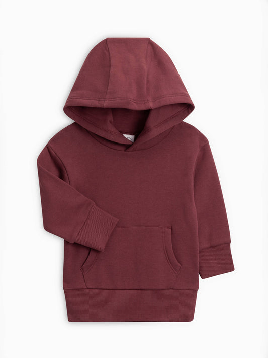 Colored Organics - Organic Baby and Kids Coen French Terry Hoodie - Plum